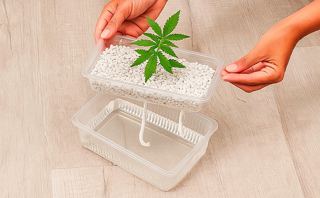 Сборка фитильной гидропонной системы