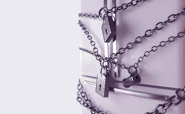 Холодильник под замками