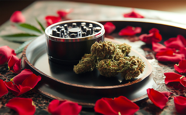 Как скрутить джоинт из лепестков розы