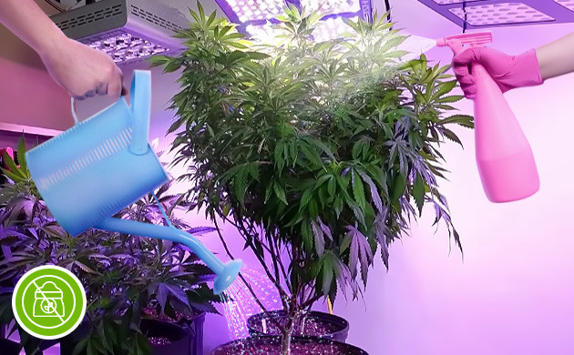 Полив и опрыскивание куста