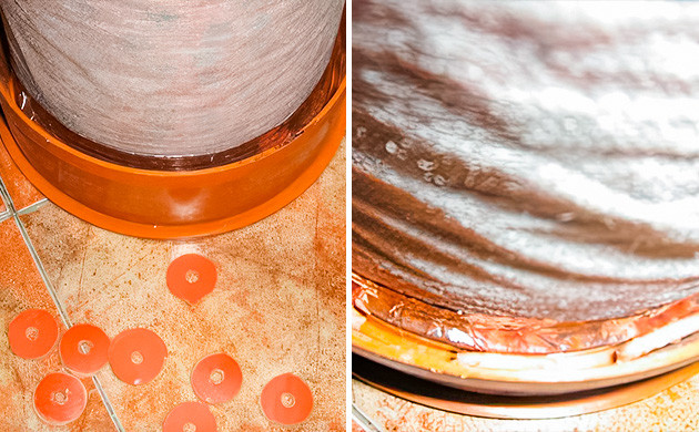 распорки между заглушкой и внутренней трубой