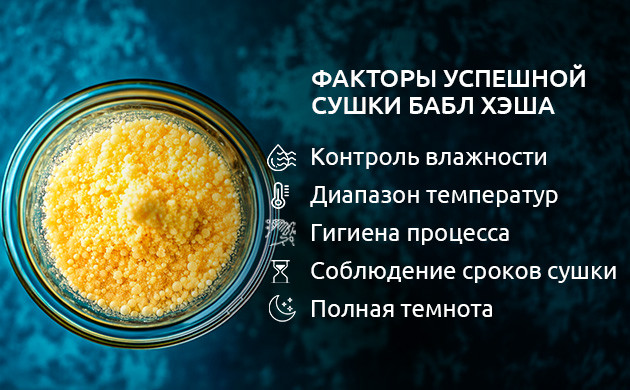 Правильная сушка бабл хэша