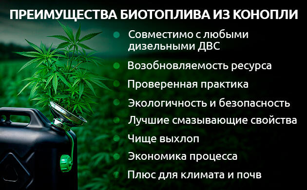 Почему биодизель из конопли эффективен и экологичен Преимущества конопляного биодизеля