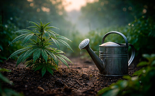 Когда лучше поливать коноплю в аутдоре Капельный полив конопли в аутдоре