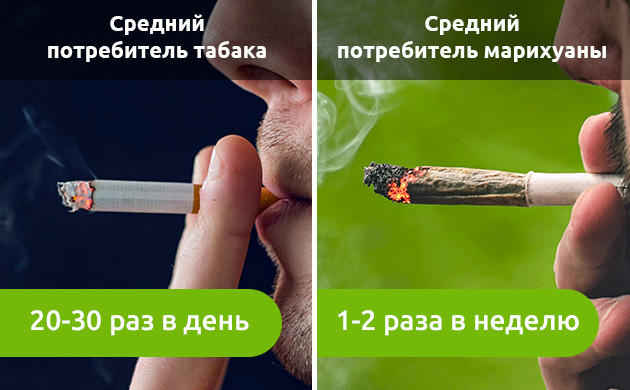 Статистика потребления табака и марихуаны Среднестатистическое потребление табака и марихуаны