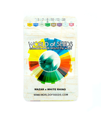 Семена сорта Mazar X White Rihno fem (World of Seeds)